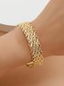 Boho Metal Frosted Braided Open Bracelet