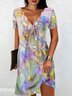 Floral Loosen Casual Dress