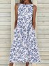 Casual Loose Crew Neck Sleeveless Dress