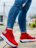 Flyknit High Top Lace-Up Platform Sneakers