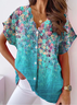 Loose Casual V Neck Blouse
