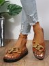 Metallic Chunky Chain Party Sandals Slippers