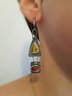 Ethnic Vintage Inlaid Colorful Gem Geometric Earrings Bohemian Holiday Jewelry