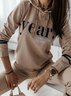 Loose Casual Text Letters Sweatshirts