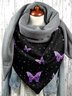 Casual Butterfly Print Triangle Scarf Warm/Windproof