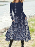 Floral Long sleeve Casual Dress