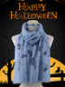 Women Street All Season Halloween Printing Silk-blend Holiday Halloween Silk Scarf Regular Scarf
