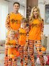 Matching Outfits Striped All Season Party Natural Micro-Elasticity Breathable Holiday Loose Long sleeve Parents & Children Matching Set