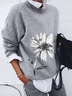 Loose Crew Neck Knitted Sweater
