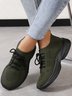 Thick Sole Lace Up Flying Knit Lazy Slip-On Casual Sneakers