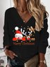V Neck Christmas Jersey Sweatshirt Xmas Hoodies