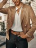 Casual Suede Loose Blazer