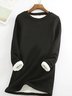 Crew Neck Regular Fit Plain Women's Sweatshirt