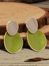 Simple Green Geometric Earrings Daily Matching Clothes Jewelry