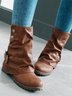 Vintage Plush Warm Chunky Heel Boots