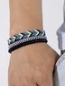 Casual Natural Crystal Beaded Woven Multilayer Bracelet Boho Jewelry Beach Vacation