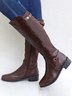 Vintage  Knit Paneled Riding Boots with Size Zipper
