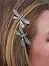 Vintage Silver Dragonfly Hair Clip Headwear Ethnic Jewelry