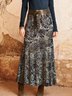 Ethnic Jersey Loose Skirt