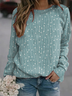 Plus Size Polka Dots Casual Long sleeve Sweatshirt