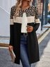 Color Block Leopard Long Sleeve Casual Other Coat