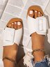 Big Buckle Design Casual Sandals