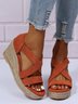 Slip On Wedge Heel Espadrille Sandals