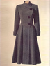 Vintage Wool Blend Winter Buttoned Ruched High Waist Slim Fit Stand Collar Overcoat