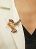 3D Fun Colorful Bird Pattern Brooch Wedding Party Elegant Jewelry