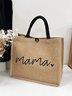 Portable Linen Large Capacity Casual Shoulder Bag