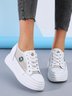 Daisy Leather Breathable Mesh Platform Heightening Sneakers
