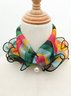 Gradient Striped Mesh Lace Scarf Neck Daily Commuting Accessories