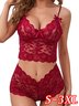 Valentine's Day Sexy Sheer Lace Lingerie Set