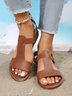 Vintage Minimalist Slingback Slip On Strappy Sandals