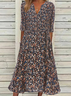 V Neck Casual Dress