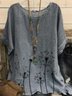 Plus Size Casual Dandelion Shirt