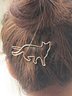 Cat Pattern Metal Hair Clip Hair Accessories Daily Casual Home Jewelry For Women's