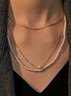 Vacation Casual Pearl Beaded Layered Necklace Beach Women Jewelry