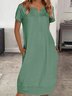 Casual Crew Neck Dress