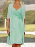 Plain Casual Chiffon Dress