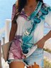 Casual V Neck Jersey Loose T-Shirt