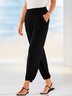 Polyester Cotton Plain Casual Pants