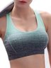 Comfort Push Up Shockproof Seamless Ombre Sports Bra
