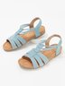 Casual Slip On Strappy Footbed Sandals