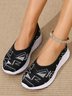 Comfortable Soft Sole Breathable Geometric Fly Knit Sneakers