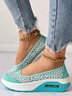 Breathable Contrast Lace Slip-on Sneakers