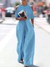 Elegant Plain Raglan Sleeve Jumpsuit