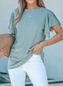 Eyelet Flounce Sleeve Tee