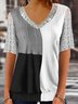 Casual Loose Split Joint Shirt