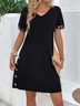 Leopard Buckle Loose Casual Dress